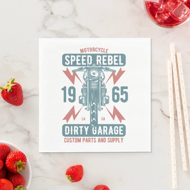 Motorcycle Speed Rebel 1965 Napkin (Creator Uploaded)