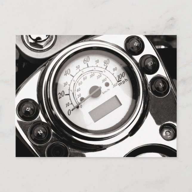 Motorcycle Speedometer Postcard (Front)