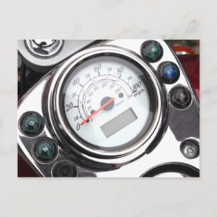 Motorcycle Speedometer Postcard