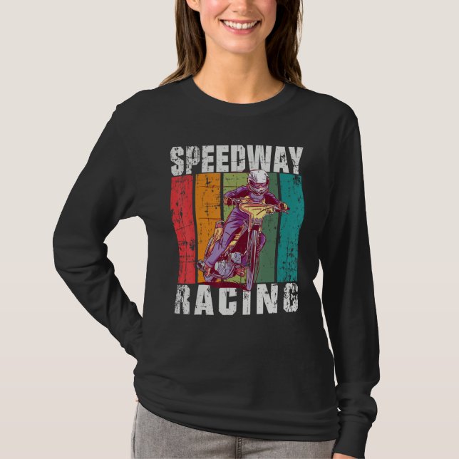 Motorcycle Speedway Racing Flat Track T-Shirt (Front)