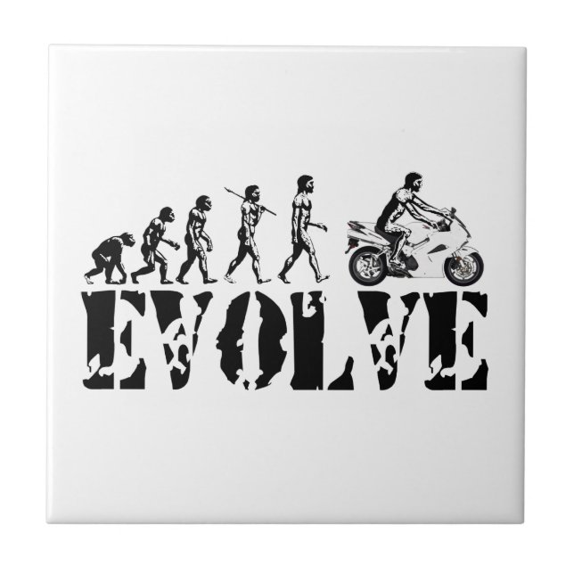 Motorcycle Sportbike Motor Evolution Sports Art Tile (Front)