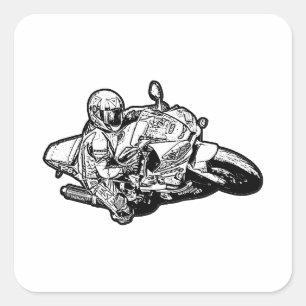 Motorcycle square sticker