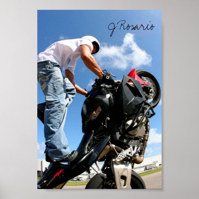 Motorcycle Stunt Poster (Front)