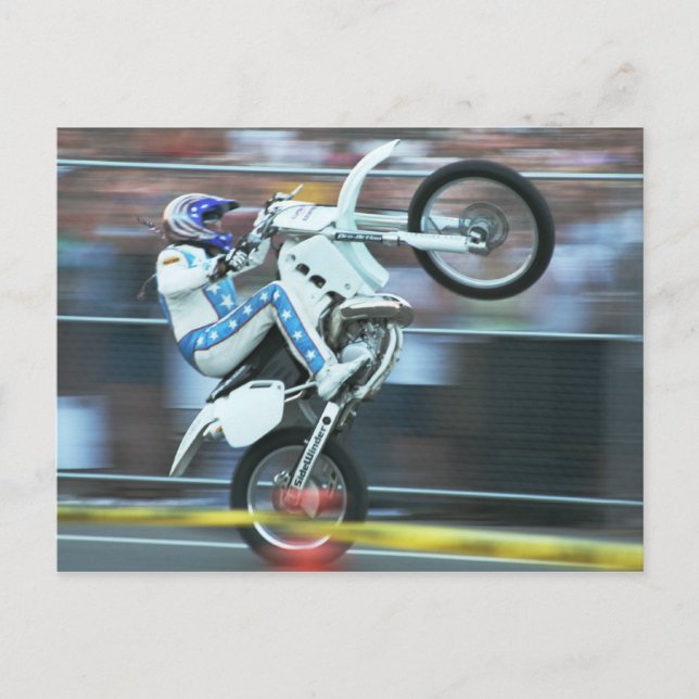 Motorcycle Stunts Postcard (Front)