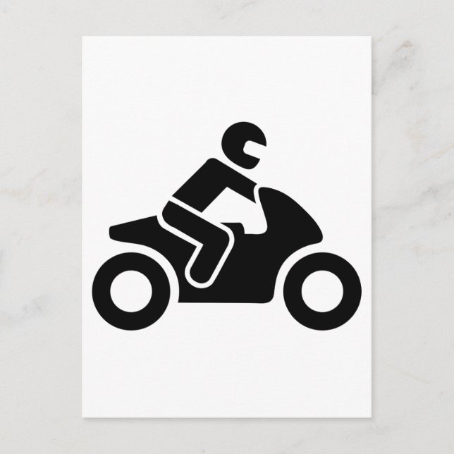 Motorcycle symbol postcard (Front)