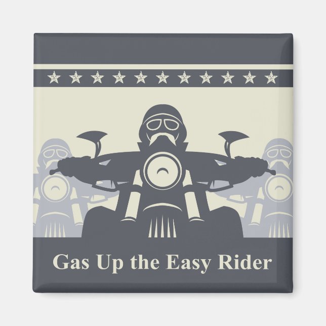 Motorcycle Theme Magnet, Biker Rally Easy Rider Magnet (Front)
