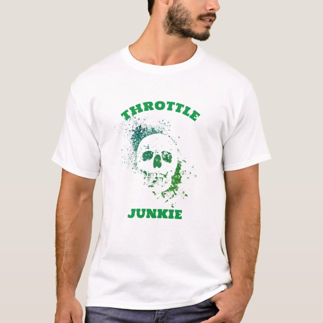 Motorcycle Throttle Junkie T-Shirt (Front)