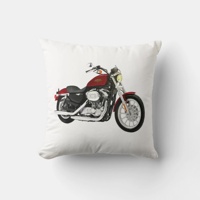 Motorcycle Throw Pillow (Front)
