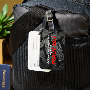 Motorcycle Tire Tread With Psalm 28:7 Bible Verse  Luggage Tag
