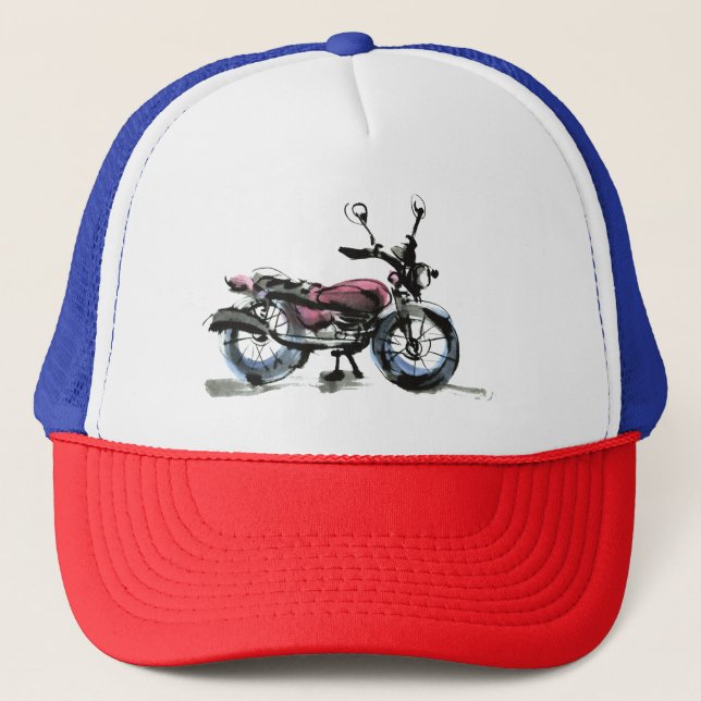 Motorcycle Trucker Hat (Front)