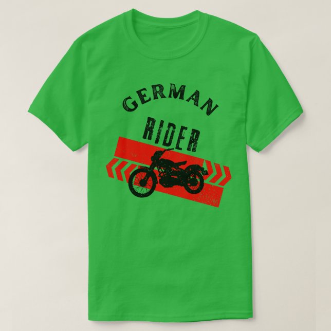 Motorcycle Vintage German Biker T-Shirt (Design Front)