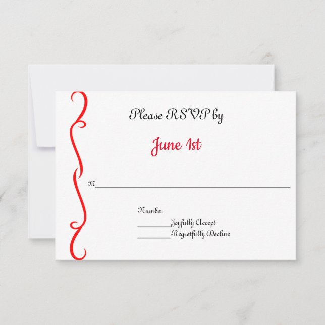 Motorcycle Wedding Invitations RSVP Cards (Front)