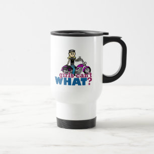 Motorcycle Woman Travel Mug