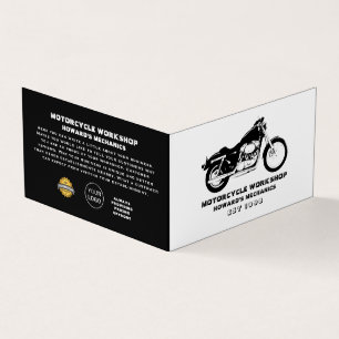 Motorcycle Workshop, Mechanic & Repair, Detailed Business Card