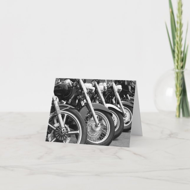 Motorcycles Blank Note Card (Front)