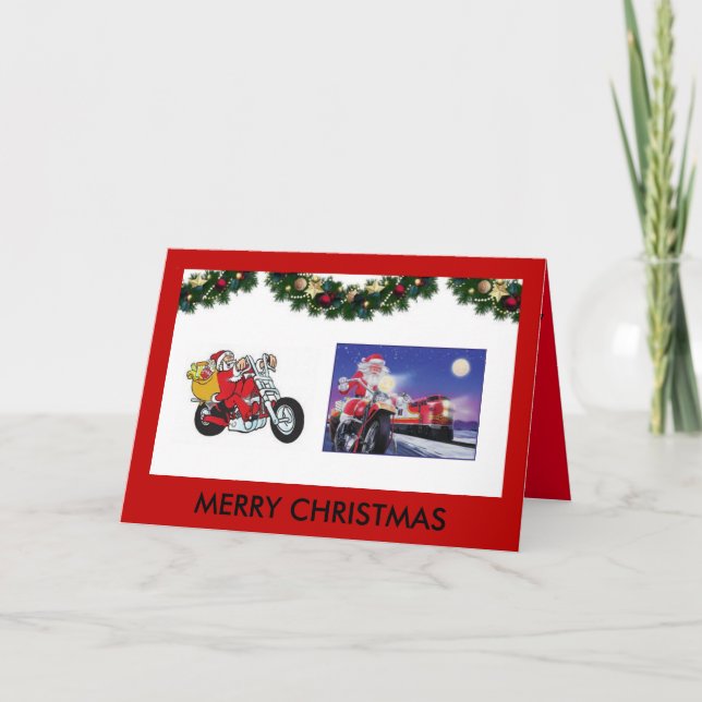 Motorcycles Christmas Card (Front)