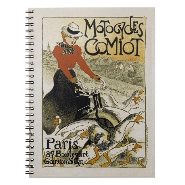 Motorcycles Comiot Spiral Notebook (Front)