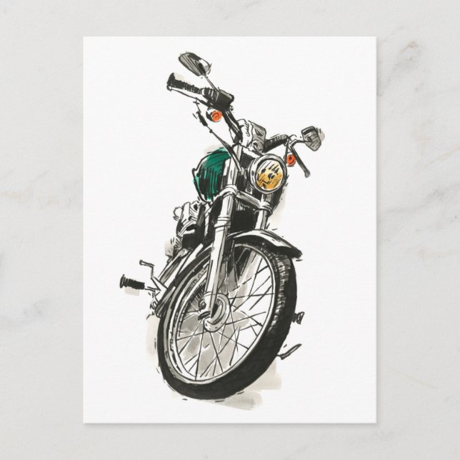 Motorcycles in Ink I Postcard (Front)