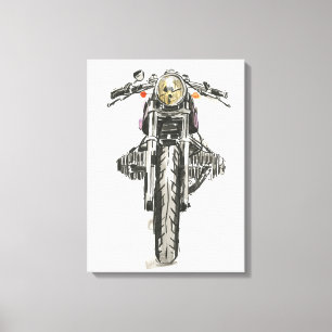 Motorcycles in Ink II Canvas Print