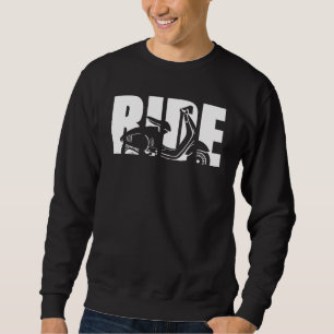 Motorcycles Italian Scooter Biker Vintage Love Rid Sweatshirt