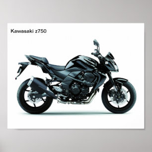 motorcycles kawasaki z750 poster