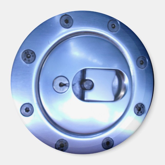 Motorcycles Motorcycle Black Silver Fuel Cap Photo Magnet (Front)