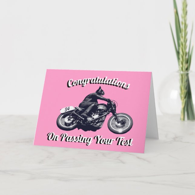 Motorcycling Congratulations on Passing Your Test Card (Front)
