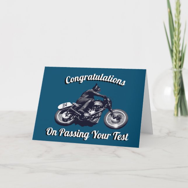 Motorcycling Congratulations on Passing Your Test Card (Front)