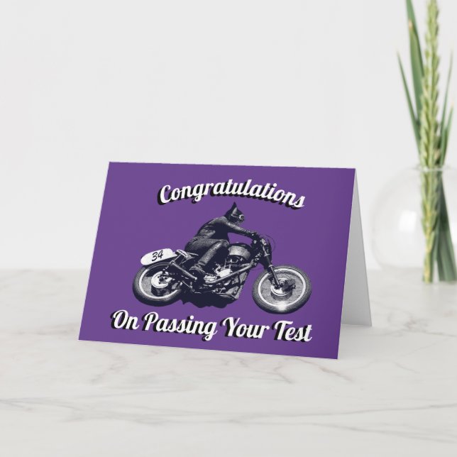Motorcycling Congratulations on Passing Your Test Card (Front)