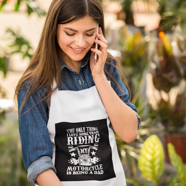 Motorcycling Dad Adult Apron (Creator Uploaded)