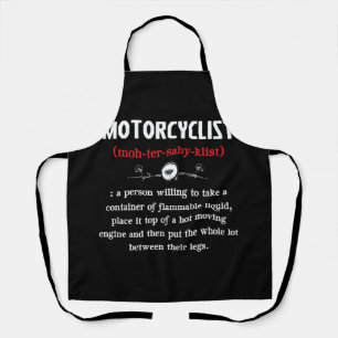 Motorcyclist Definition For Biker Apron
