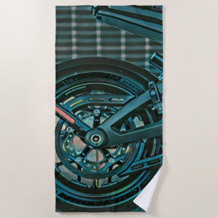 Motorcyclist gifts beach towel