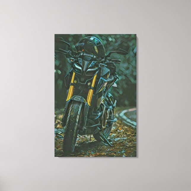 Motorcyclist gifts canvas print (Front)