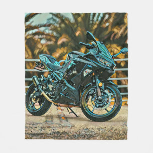 Motorcyclist gifts fleece blanket