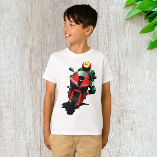 Motorcyclist On A Red Motorbike T-Shirt