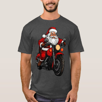 Motorcyclist Santa Claus T-Shirt