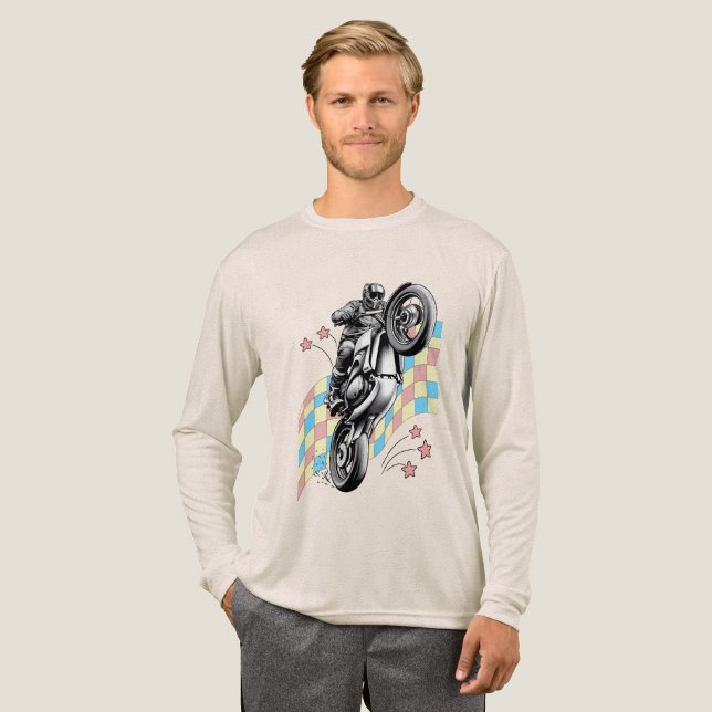 motorcyclist Tri-Blend shirt (Full Front)