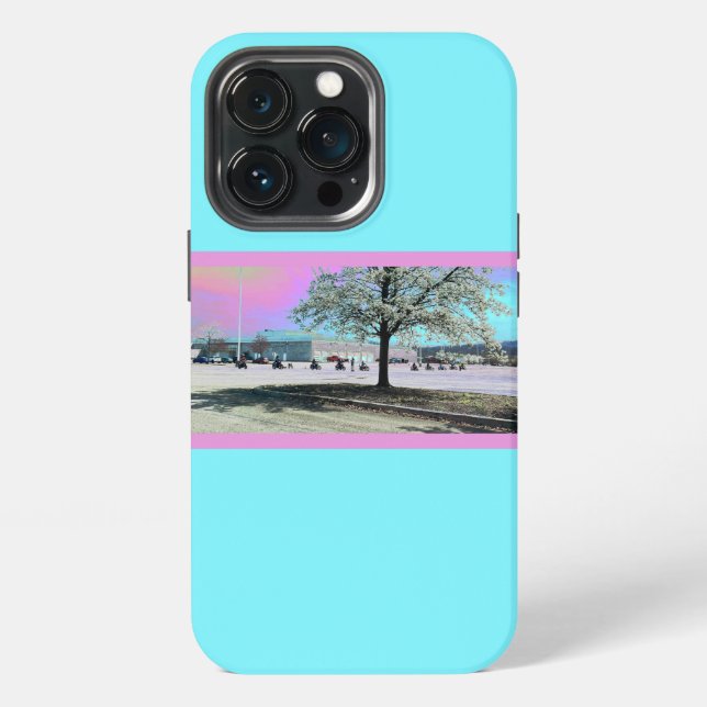 Motorcyclists Training (pastel version) iPhone Case (Back)