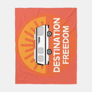 Motorhome Camping   Camping Motorhomes   RV Mug Fleece Blanket
