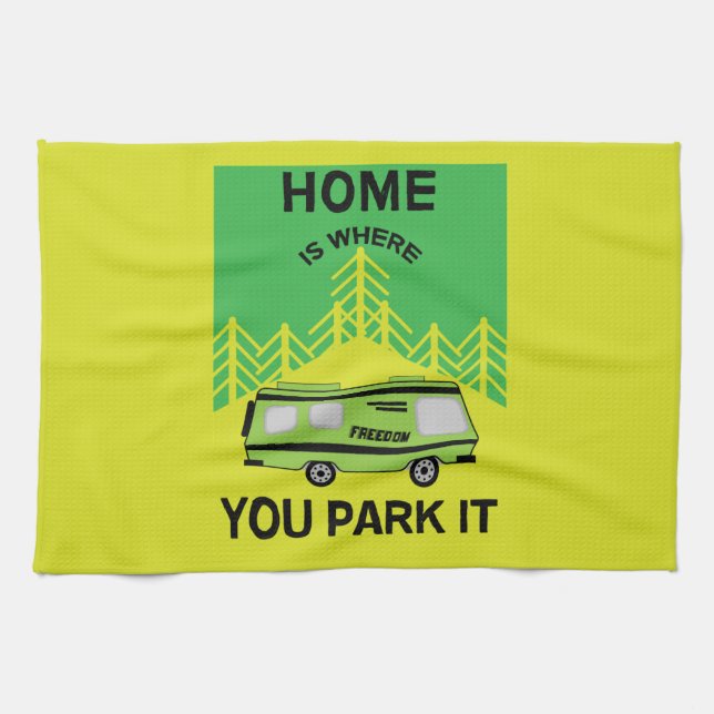 Motorhome Camping | Camping Motorhomes | RV Mug Me Tea Towel (Horizontal)