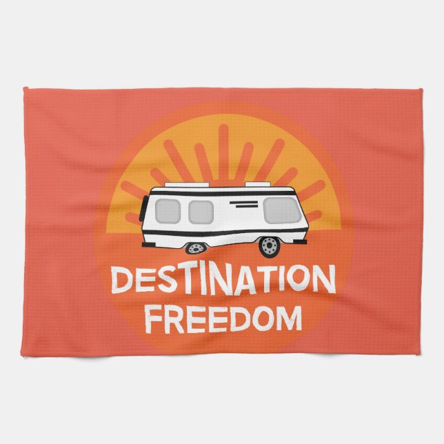 Motorhome Camping | Camping Motorhomes | RV Mug Tea Towel (Horizontal)
