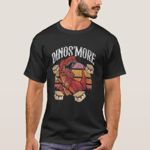 Motorhome Camping Retro Campfire T-Rex Dinos'more T-Shirt