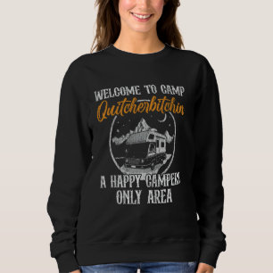 Motorhome Camping Retro Caravan Rv Trailer Welcome Sweatshirt