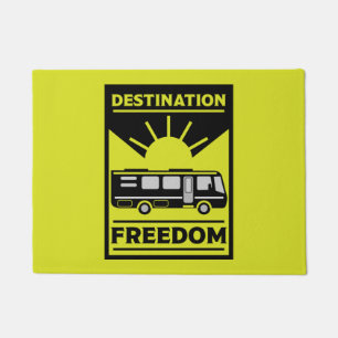 Motorhome Camping RV Freedom  Doormat