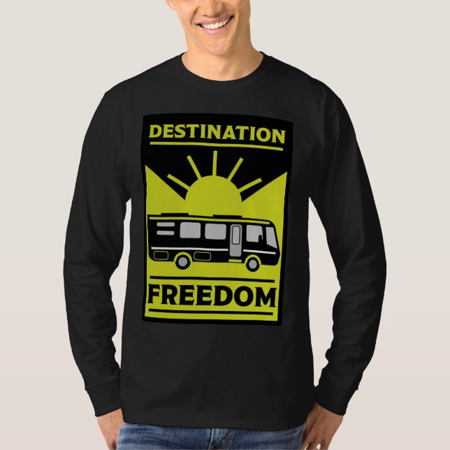 Motorhome Camping RV Freedom     T-Shirt (Front)