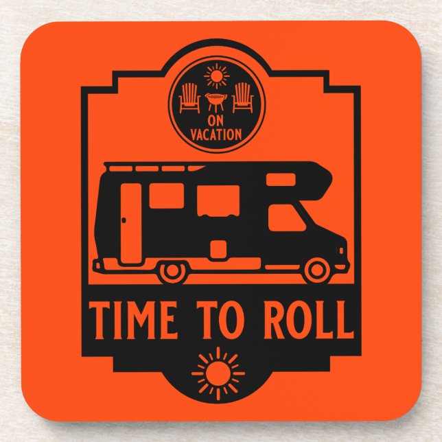 Motorhome Campsite Gifts Coaster (Front)