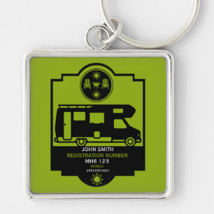 Motorhome Campsite Gifts Key Ring