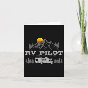 Motorhome Pilots Vintage Mountain Camping Road Tri Card
