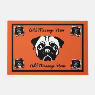 Motorhome Pug Camping  Doormat