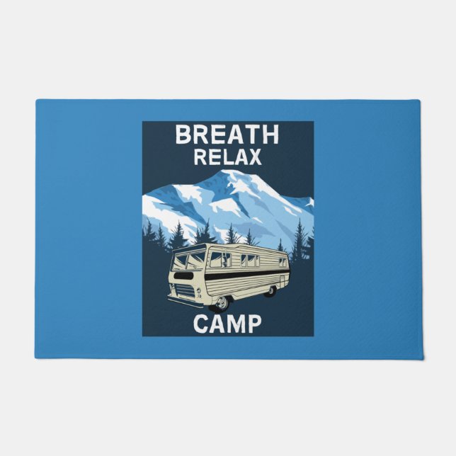 Motorhome RV | Camper | Travel Van | Retro Mug Doormat (Front)